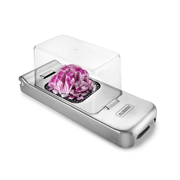 Coupe-légumes en inox avec 3 grilles Alligator - Mathon - 1