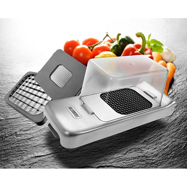 Coupe-légumes en inox avec 3 grilles Alligator - Mathon - 2