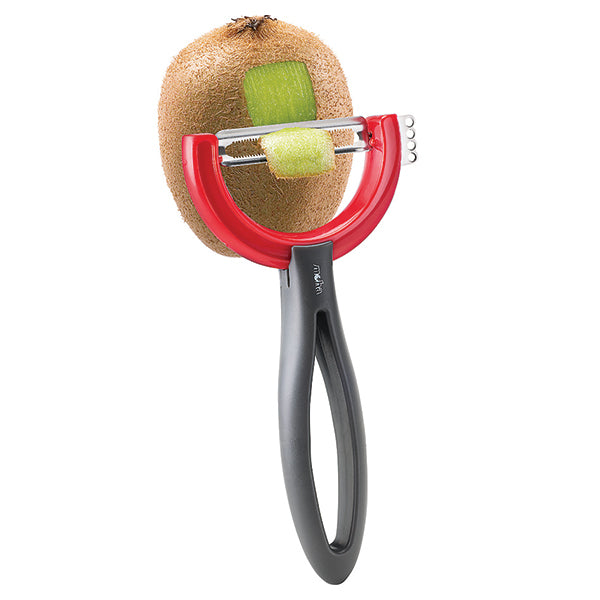 Éplucheur réversible lame dentelée inox Reverso Fruit Moha - Mathon - 2