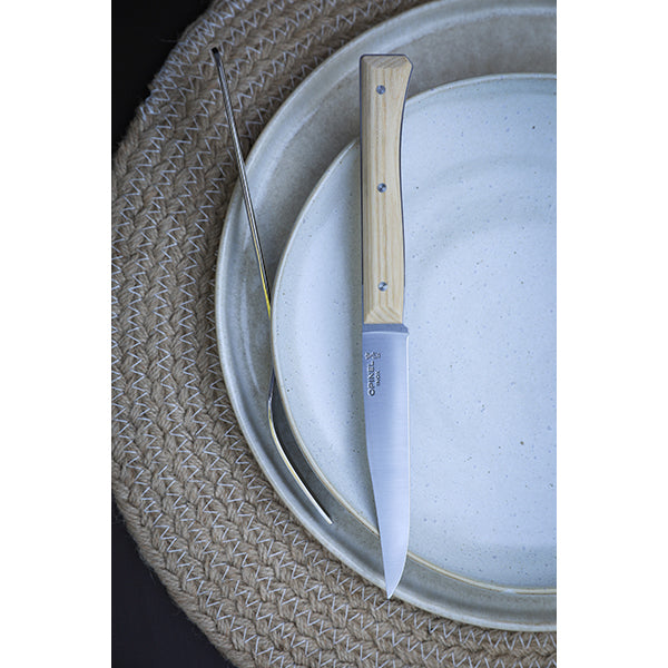 Coffret de 4 couteaux de table à lame lisse Facette frêne  Opinel - Mathon - 3
