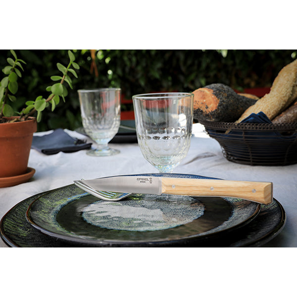 Coffret de 4 couteaux de table à lame lisse Facette frêne  Opinel - Mathon - 6