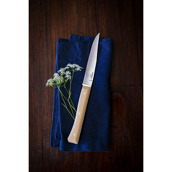 Coffret de 4 couteaux de table à lame lisse Facette frêne  Opinel - Mathon - 4