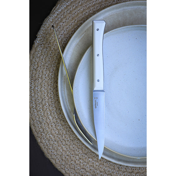 Coffret de 4 couteaux de table à lame lisse Facette blanc  Opinel - Mathon - 2