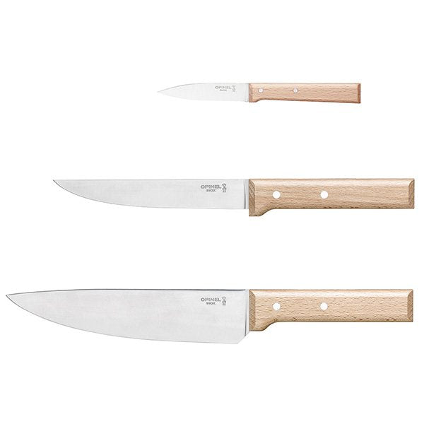 Coffret Trio N°118, N°120 et N°126 Parallèle lame inox 8, 16, 20 cm Opinel - Mathon - 1