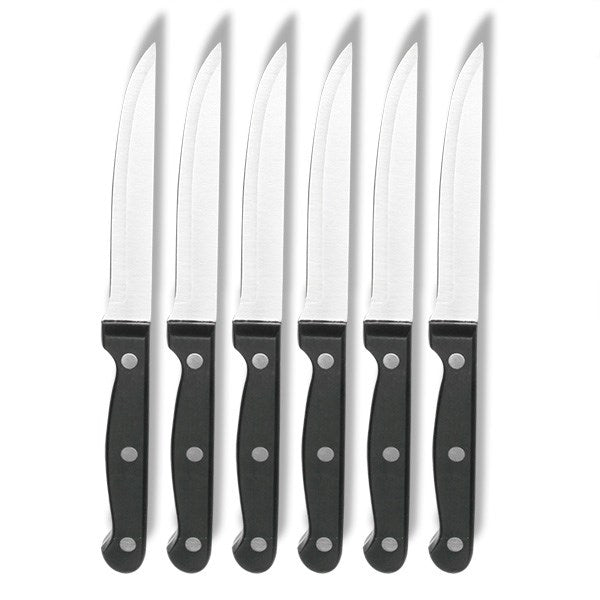 6 couteaux à steak lame lisse Lacor - Mathon