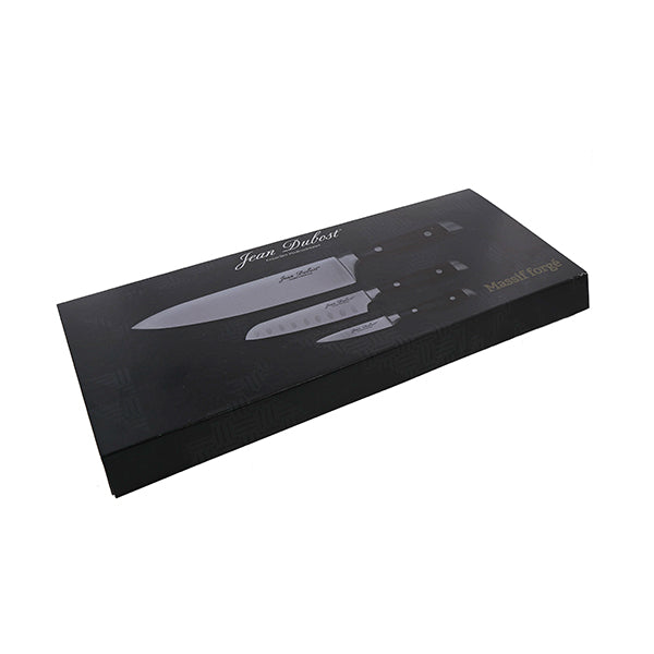 Coffret 3 couteaux de cuisine Massif inox de 9, 13 et 20 cm Jean Dubost - Mathon - 2