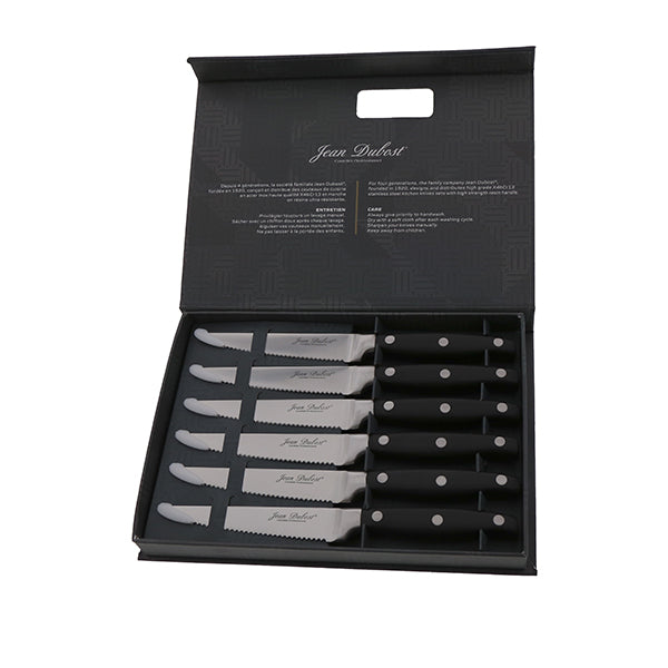 Coffret 6 couteaux à steak Massif lame inox micro dentée Jean Dubost - Mathon - 2
