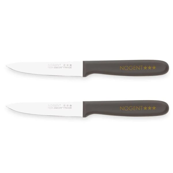 Lot de 2 couteaux office 9 cm taupe Nogent - Mathon