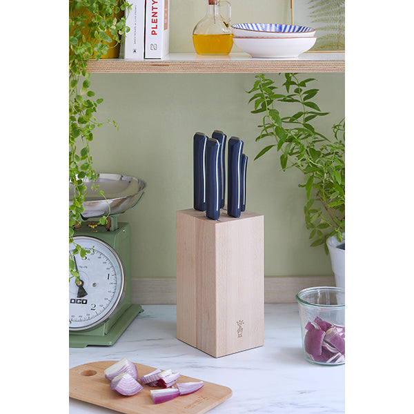 Bloc pour 5 couteaux en hêtre Opinel - Mathon - 3