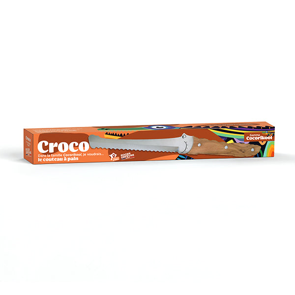 Couteau à pain Croco manche bois d’olivier 32,6 cm Roger Orfèvre - Mathon - 4