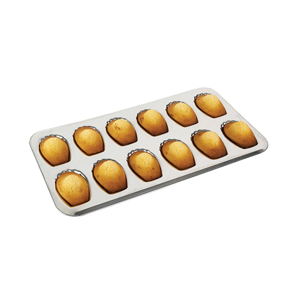 Plaque de 12 madeleines en fer blanc Gobel - Mathon - 4
