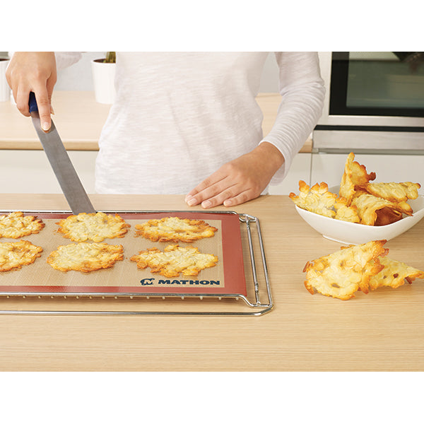 Lot gouttière à bûche démontable en inox avec plaque à pâtisserie et tapis de cuisson Mathon - Mathon - 4