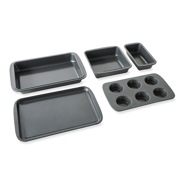 Lot de 5 moules à gâteau empilables en acier antiadhérent et d’un couteau à génoise spatule à glaçage Mathon - Mathon - 3