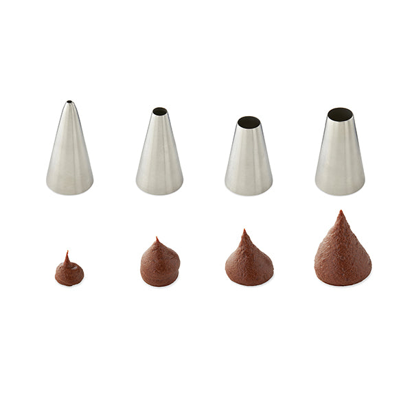 Lot plaque 12 mignardises micro-perforée en acier antiadhérent 29 x 22 cm avec rouleau de 24 poches pâtissières jetables et coffret de 12 douilles inox Mathon - Mathon - 4