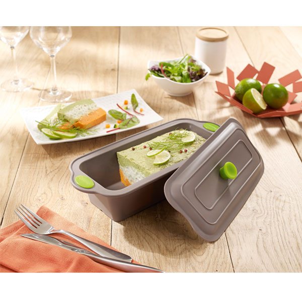 Rigiflex Terrine en silicone structure acier avec couvercle 2 en 1 24 cm Mathon - Mathon - 5