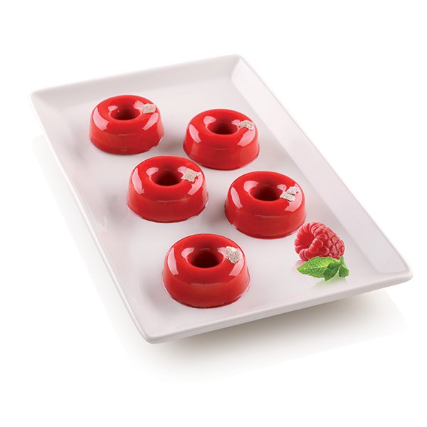 Moule 15 mini donuts silicone platinum Silikomart - Mathon - 1