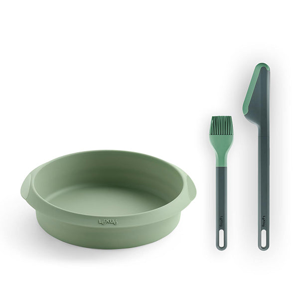 Set de 3 accessoires pour friteuse à air chaud avec moule, pince et pinceau Essential Lékué - Mathon - 1