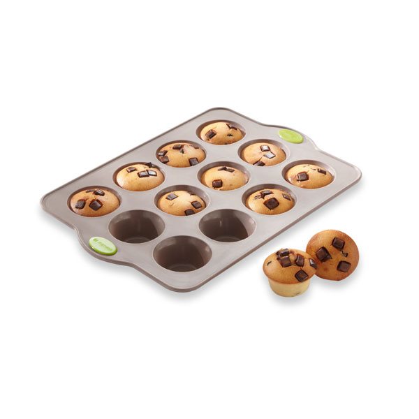 Lot de 3 plaques Rigiflex : 20 mini financiers, 12 muffins et 12 canelés Mathon - Mathon - 3