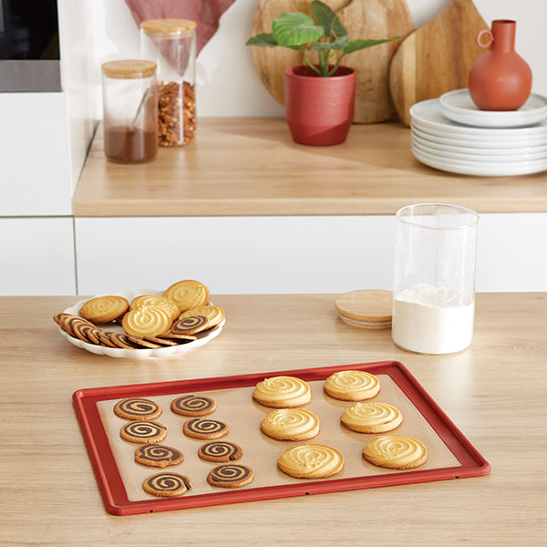 Lot tapis plaque de cuisson 39,7 x 29,5 cm et spatule à gâteau lame plate 26 cm  Mathon - Mathon - 3