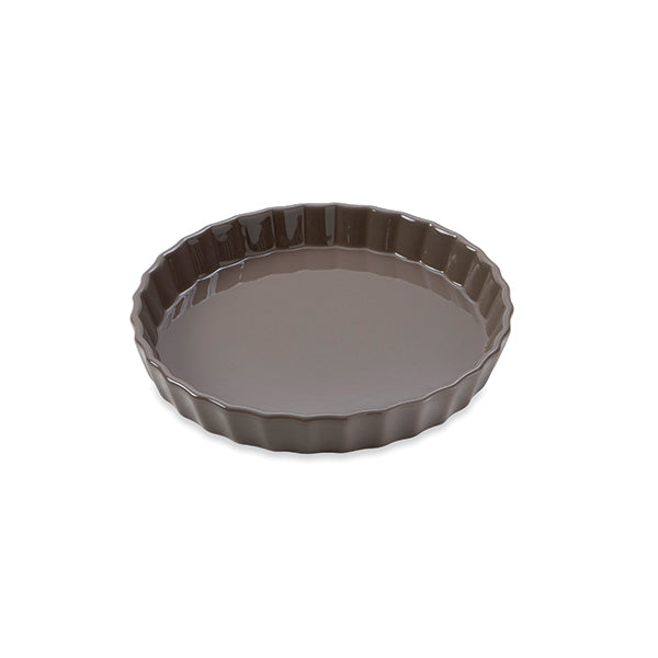 Moule à tarte en céramique 24 cm gris taupe Mathon - Mathon - 2