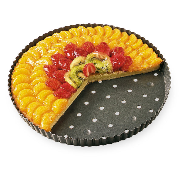 Tourtière perforée acier revêtu antiadhérent 30 cm Mathon - Mathon - 1