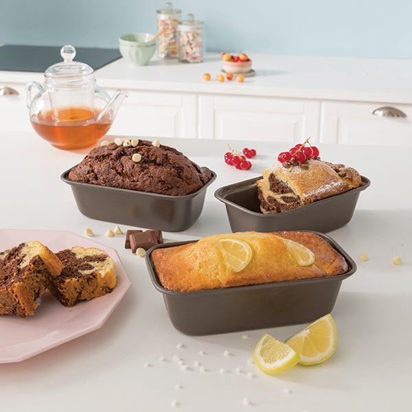 Set 3 mini moules à cake acier revêtu 15,5 cm Mathon - Mathon - 3