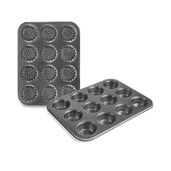 Plaque 12 biscuits perforée en acier 6 cm Ibili - Mathon - 1