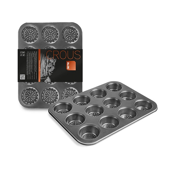 Plaque 12 biscuits perforée en acier 6 cm Ibili - Mathon - 2