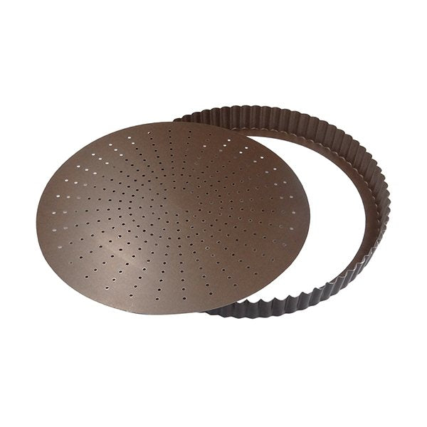 Tourtière fond amovible perforé antiadhérent 28 cm Gobel - Mathon