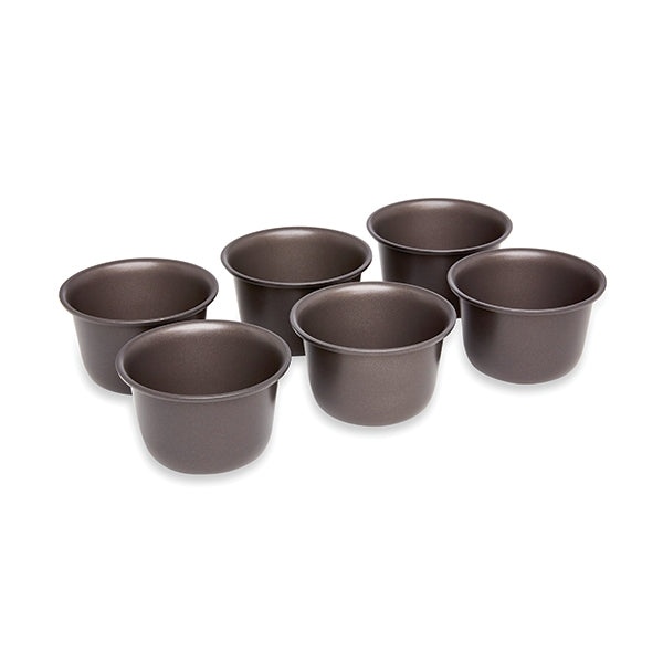 Set 6 moules à gros muffins acier revêtement antiadhérent 7,3 cm Mathon - Mathon - 2
