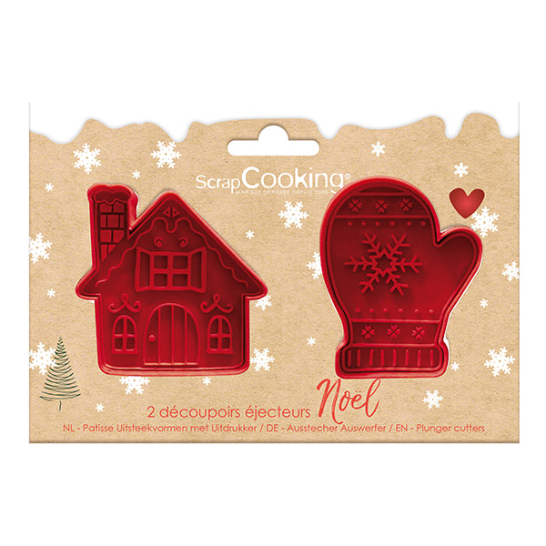Set de 2 découpoirs éjecteurs de Noël   Scrapcooking - Mathon - 1