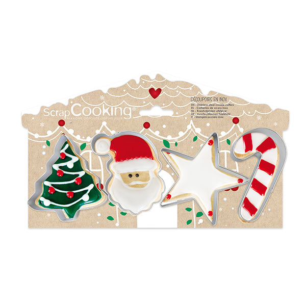 Set de 4 emporte-pièces Noël  Scrapcooking - Mathon - 2