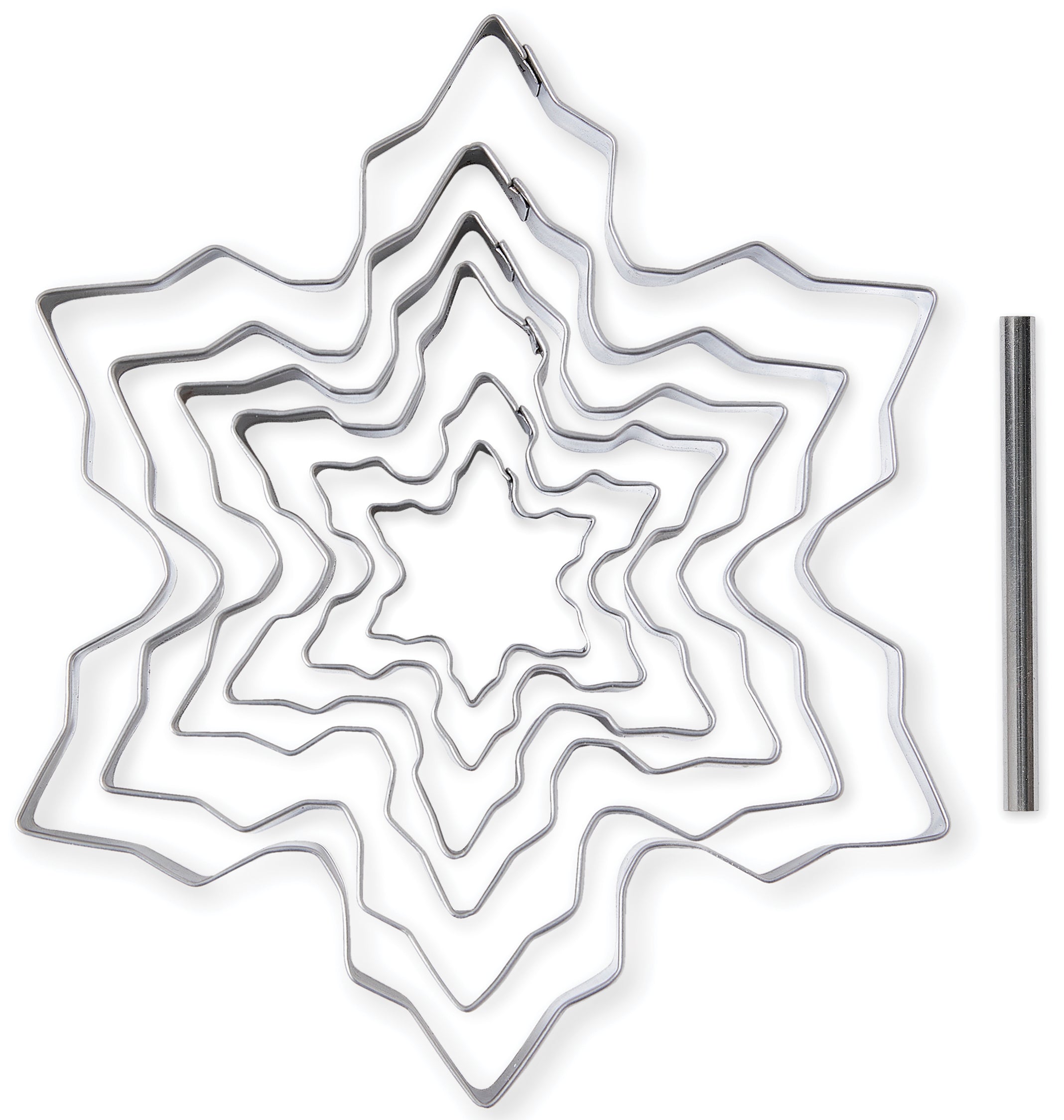 Set de 6 découpoirs flocons multitailles et tube de perforation  Mathon - Mathon - 6