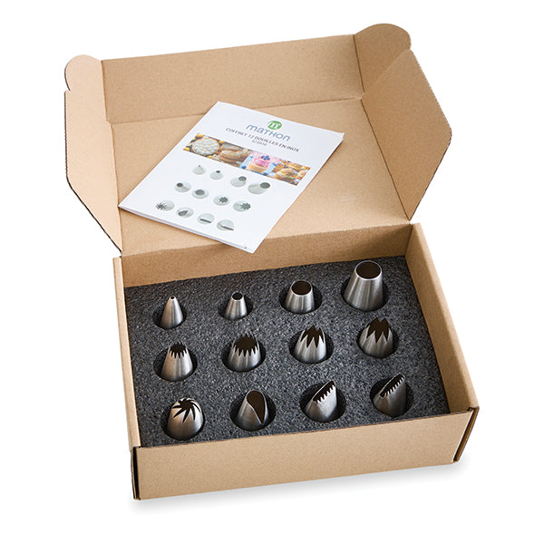 Lot coffret 12 douilles inox et 24 poches pâtissières  Mathon - Mathon - 5