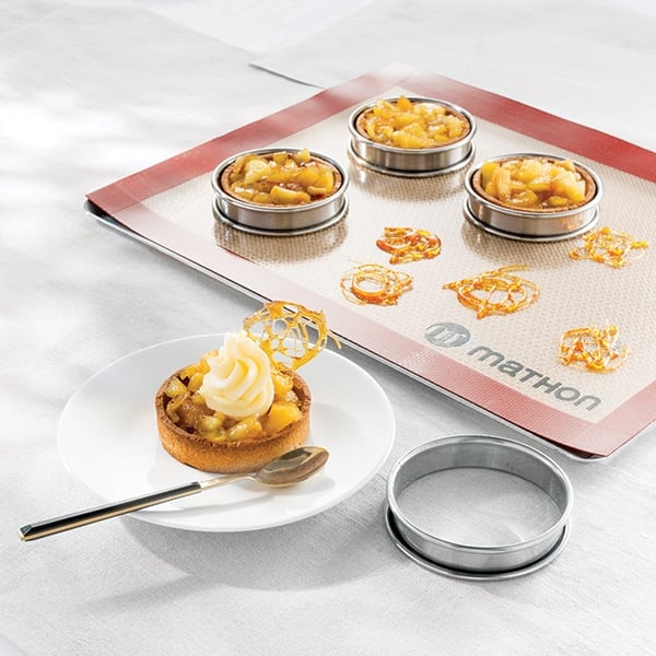 Set de 4 cercles à tartelette inox 8 cm Mathon - Mathon - 3