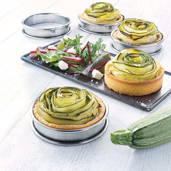 Set de 4 cercles à tartelette inox 8 cm Mathon - Mathon - 4