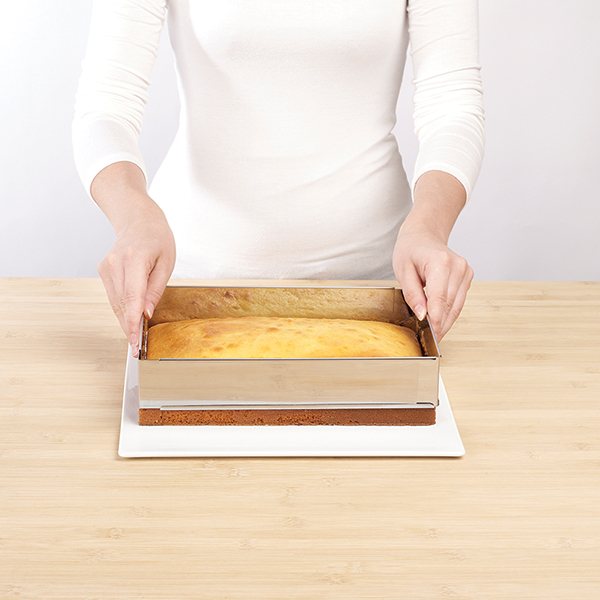 Rectangle à gâteau extensible en inox 25 à 46 cm Mathon - Mathon - 1