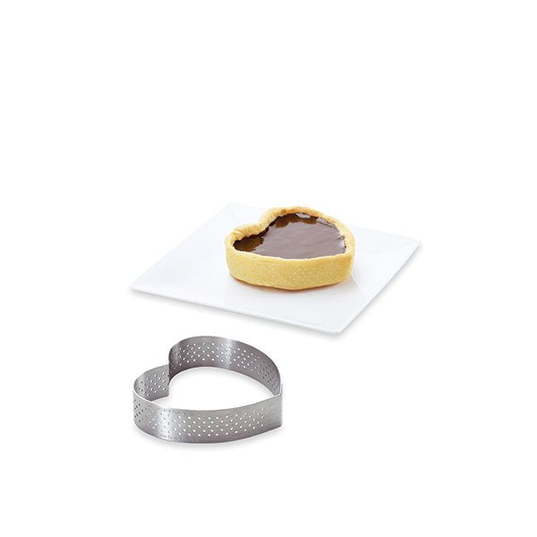 Cercle à tarte perforé Cœur individuel De Buyer - Mathon - 6
