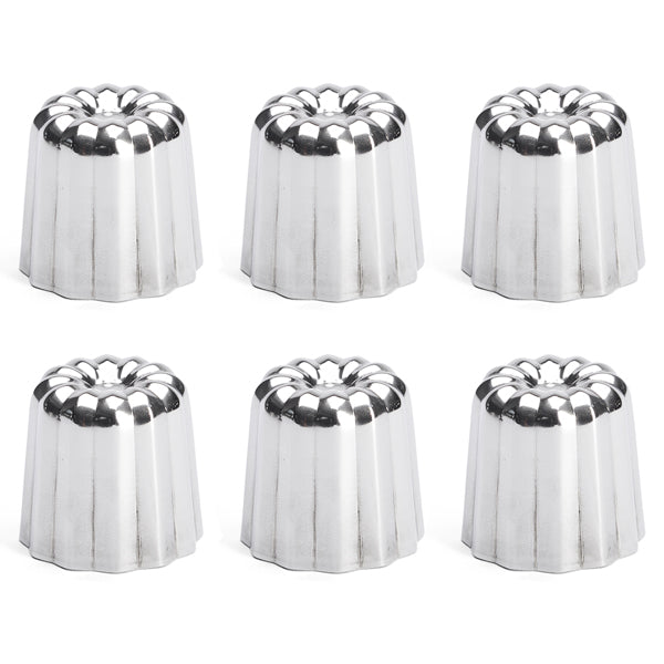 Lot 6 moules à canelés en inox Ø 5,5 cm De Buyer - Mathon - 1