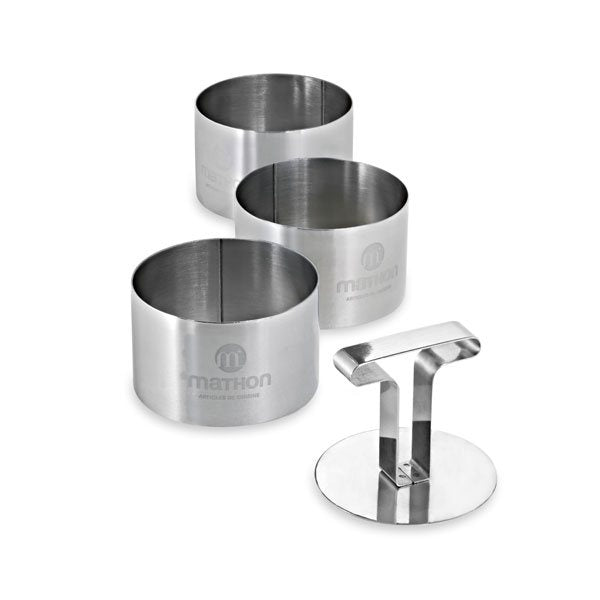3 cercles de présentation en inox avec poussoir Mathon - Mathon - 2