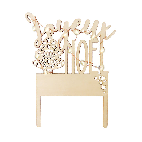 Décoration bois et LED Joyeux Noël Scrapcooking - Mathon - 1