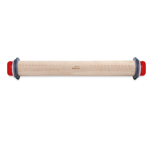 Rouleau à pâtisserie en hêtre avec anneaux Lacor - Mathon - 2