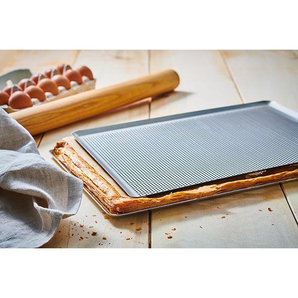 Plaque à pâtisserie micro-perforée professionnelle en aluminium 40 cm Mathon - Mathon - 3