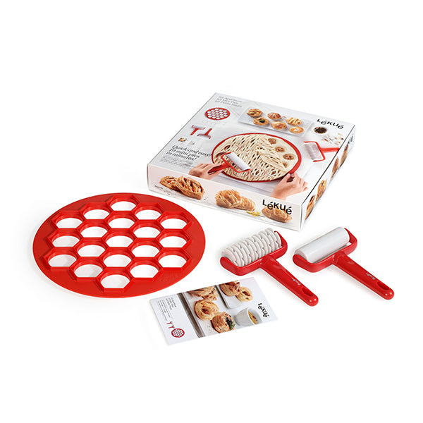 Kit 19 petits fours avec découpoirs et roulettes Lékué - Mathon - 4