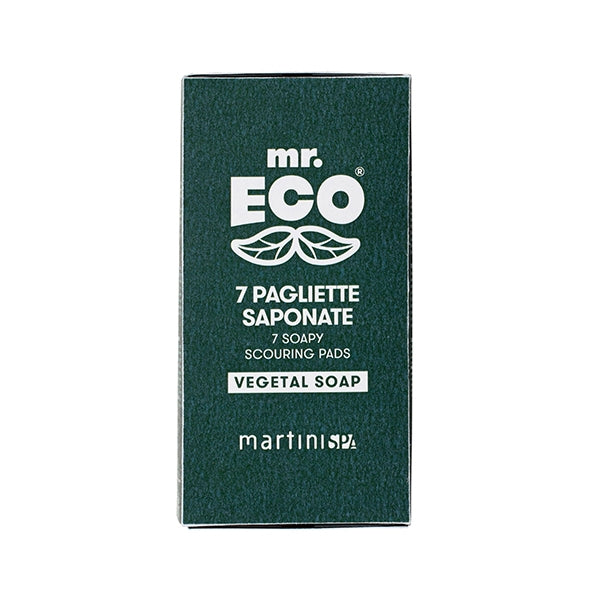 Set de 7 tampons à récurer en laine d’acier et savon végétal Mr. Eco - Mathon - 2