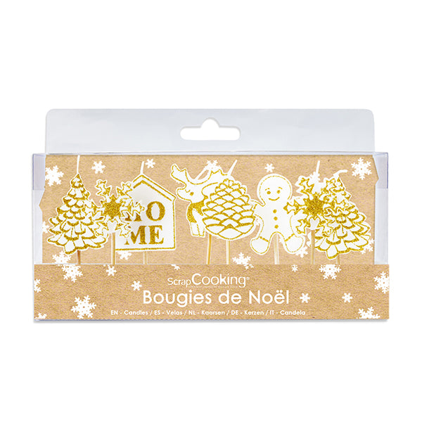 Set de 8 bougies de Noël dorées  Scrapcooking - Mathon - 2