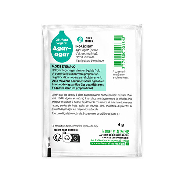 Agar-Agar 5 x 4g  bio Nat-ali - Mathon - 4
