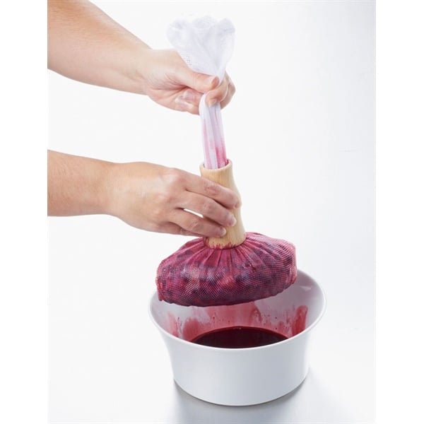 Lot faire son coulis : mousseline à gelée, entonnoir et 100 étiquettes - Mathon - 2