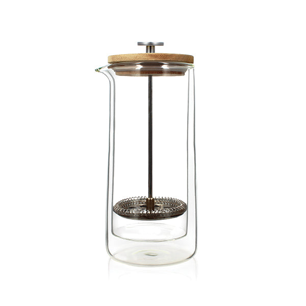 Cafetière à piston en verre double paroi Ogo - Mathon - 1