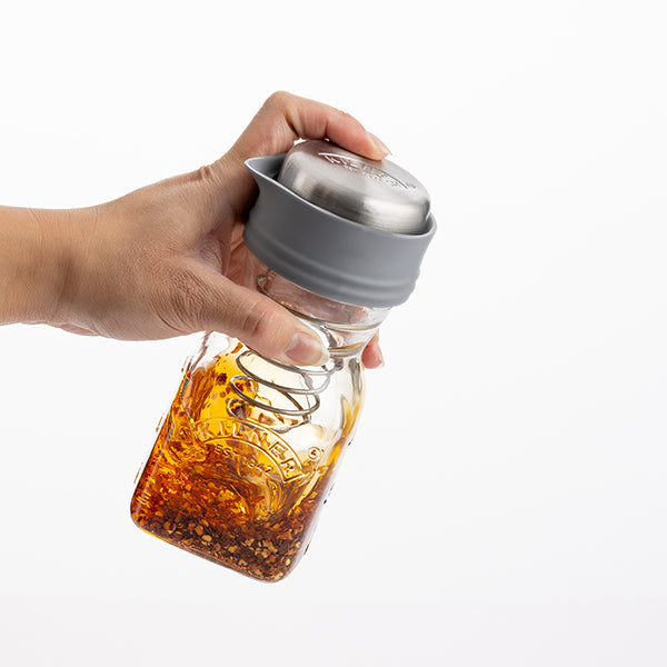 Shaker pour vinaigrette en verre et inox 500 ml Kilner - Mathon - 2